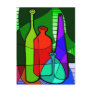 Abstact Bottle Postcard