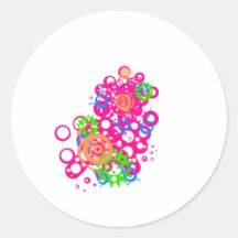 abstract1 round sticker