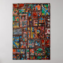 abstract 4 poster