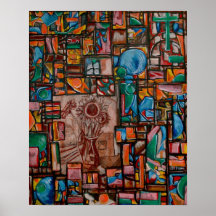 abstract 8 print