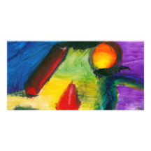 Abstract - Acrylic - Primitives Custom Photo Card