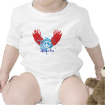 Abstract Alaska Peace Baby Bodysuits