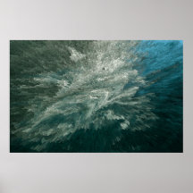Abstract Aqua Blue Posters