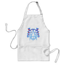 ABSTRACT ARROWS & PEACE SIGN APRON