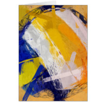 Abstract Art Beach Volleyball Greeting Cards