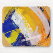 Abstract Art Beach Volleyball Mouse Pad