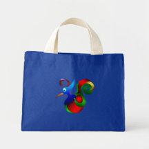 Abstract Art Bird of Paradise. Beautiful Bags