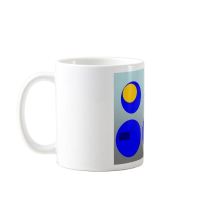 Abstract Art  - Blue Circle Blues Coffee Mugs by matast2001