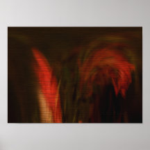 Abstract Art Bright Autumn Plume Print