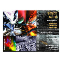 abstract art gallery invitation
