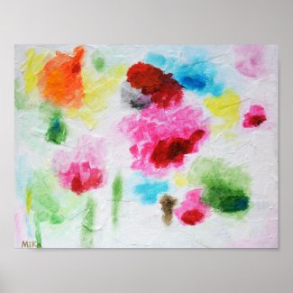 Abstract Art Poster Bright Colorful Happy Fine Art