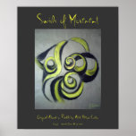 Abstract Art Poster: Swirls of Movement
