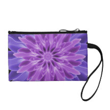 Abstract Art Purple Flower Change Purse
