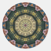 ABSTRACT ART ROUND STICKERS