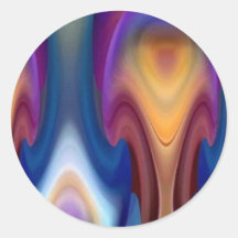 ABSTRACT ART ROUND STICKERS