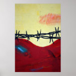 Abstract - barbed wire poster