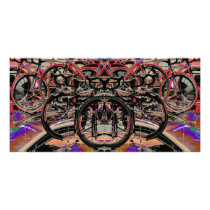 Abstract Bikes (Tour of Britain 2010) Posters Art Photo