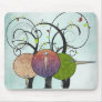Abstract Birds and Trees Mousepad