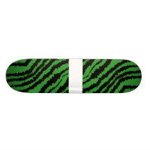 Abstract Black and Green Jungle Print Pattern. Skate Boards