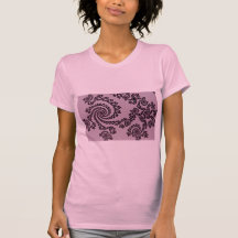 Abstract Black lace T-shirts