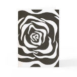Abstract black white flower greeting cards