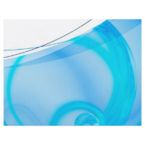 Abstract Blue Fractal Layout Flyer Design