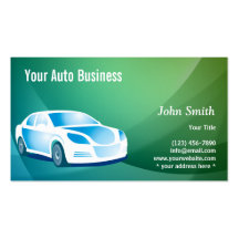 Abstract Blue Mobile Auto Detailing business card