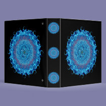 Abstract Blue Swirls binders