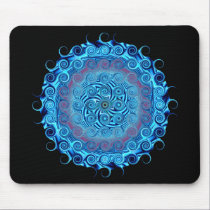 Abstract Blue Swirls mousepads