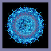 Abstract Blue Swirls posters