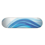 ABSTRACT BLUE WHITE DIGITAL SWIRLS COOL DIGITAL BA SKATE DECKS