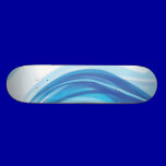 ABSTRACT BLUE WHITE DIGITAL SWIRLS COOL DIGITAL BA skateboards