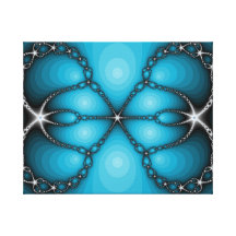 Abstract Blue white jewels Modern Art Stretched Canvas Prints