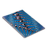 abstract blue with pink flowers notebook notebooks
