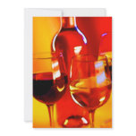Abstract Bottle of Wine and Glasses
