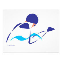 Abstract Breaststroke 1 Invitations