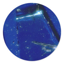 Abstract Broken glass Round Stickers