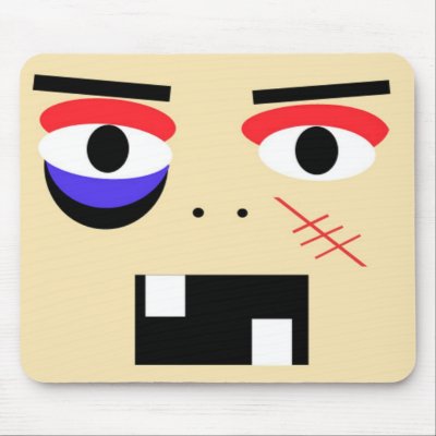 Abstract Bruiser Face Mousepad by Derora