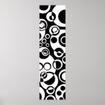 Abstract Bubbles 01 - B&W Poster