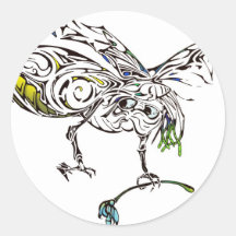 Abstract bug stickers