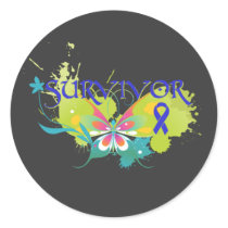 Abstract Butterfly Colon Cancer Survivor