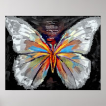 Abstract Butterfly Painting - Art Prints