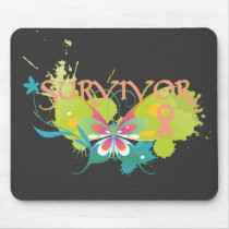 Abstract Butterfly Uterine Cancer Survivor