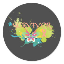 Abstract Butterfly Uterine Cancer Survivor