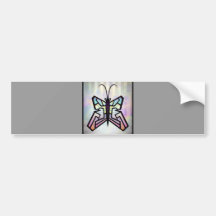 Abstract_Butterfly_Vector Mosaic Cartoon Insects Bumper Stickers