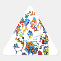 Abstract Chinese Calendar Stickers