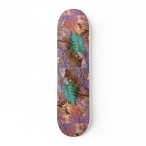 Abstract Christmas fern and autumn leaves Skate Board