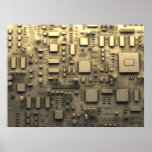 Abstract Circuit Board Print