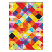 Abstract Colorful Squares Card