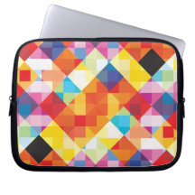 Abstract Colorful Squares Computer Sleeves